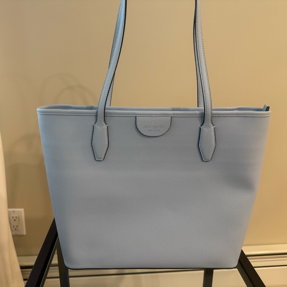 kate spade Pale Blue Pebbled Leather Tote